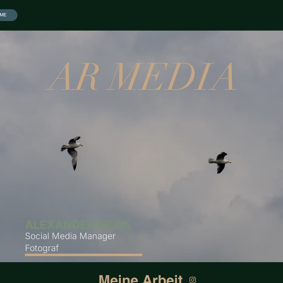 Startseite der früheren AR Media Website