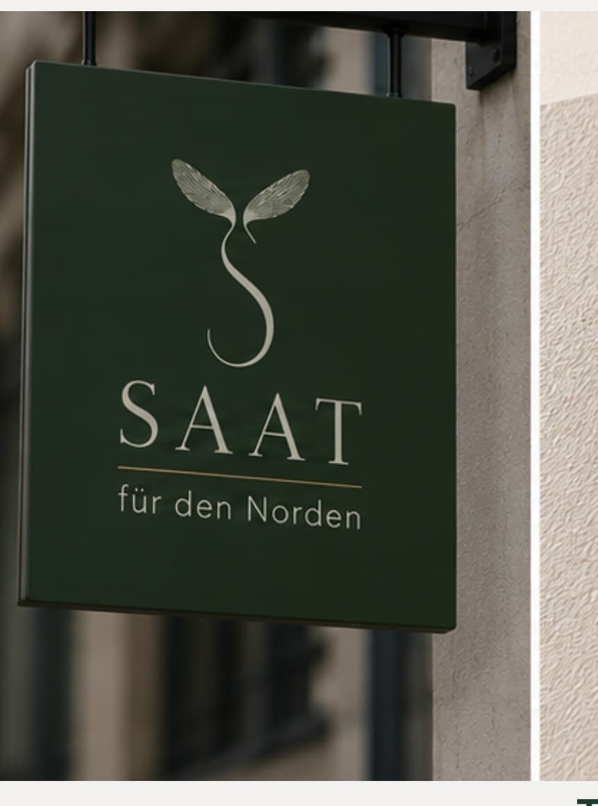 Beschilderung der Marke Saat für den Norden